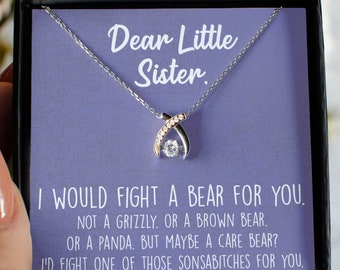 Little sister necklace, little sisters necklace, little sister jewelry, jewelry for little sister, necklaces for little sisters