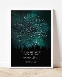 The stars on the night you were born, personalized print, custom print, gift for her, gift for him, birthday gift, star gift By UltimateGiftsShop Designed by UltimateGiftsShop Shop owned by Natalie 8 years on Etsy