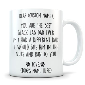 Black Labrador Retriever gifts for men, Black Labrador gifts, Black Lab dad, Black Lab mug, Black Labrador dad, Black Lab gifts