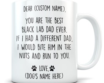 Black Labrador Retriever gifts for men, Black Labrador gifts, Black Lab dad, Black Lab mug, Black Labrador dad, Black Lab gifts