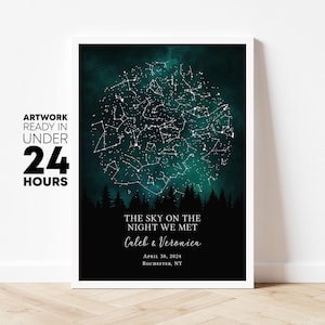 The night we met, first date gift, gift for boyfriend, bf gift, girlfriend gift, fiance gift, first kiss, dating gift, swiped right imagem 1