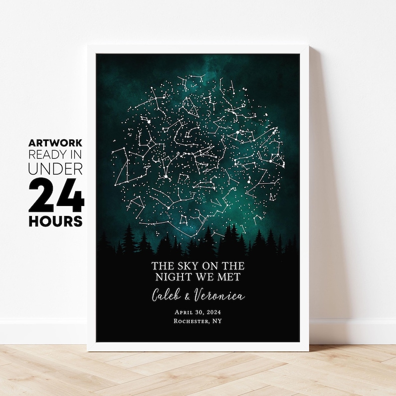 The night we met, first date gift, gift for boyfriend, bf gift, girlfriend gift, fiance gift, first kiss, dating gift, swiped right imagem 1