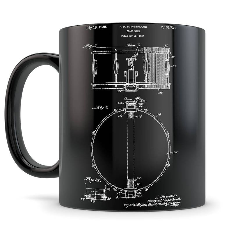 Drummer gift, drummer mug, drummer gift for men, drummer gift idea, drummer gift for women, gifts for drums, drum teacher gift. drums patent image 2