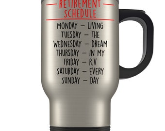 RV Retirement Gift for Men and Women, Retired RV Gift, RV Retirement Mug, Camping Retiring Gift, rv Travel Mug, rv gag gift, camper travel