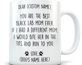Black Labrador Retriever gifts for women, Black Labrador gifts, Black Lab mom, Black Lab mug, Black Labrador mom, Black Lab gifts