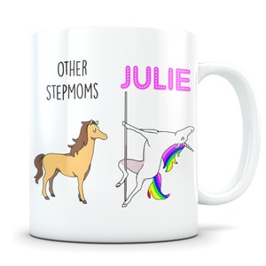 Stepmom gifts, funny stepmom gift, stepmom mug, stepmom coffee mug, stepmom gift idea, stepmom birthday gift, best step mom, stepmom unicorn