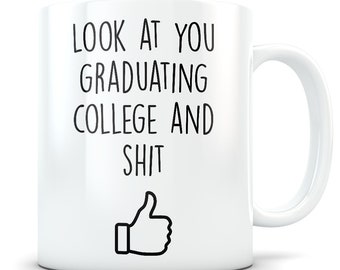 College graduation gifts for men and women, college graduates gift, funny college graduation, college student, collegiate coffee mug