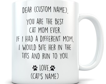 Cat mom gifts, cat gifts for women, cat mom mug, cat gifts, best cat mom ever, funny cat gift, cat mom, cat lover gifts, cat lady, cat cup