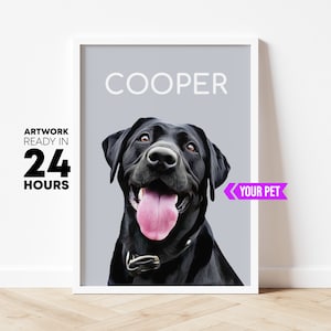 Personalized labrador retriever gift, labrador art, lab portrait, lab gift, black lab gift, lab mom, lab dad, lab memorial gift, lab photo