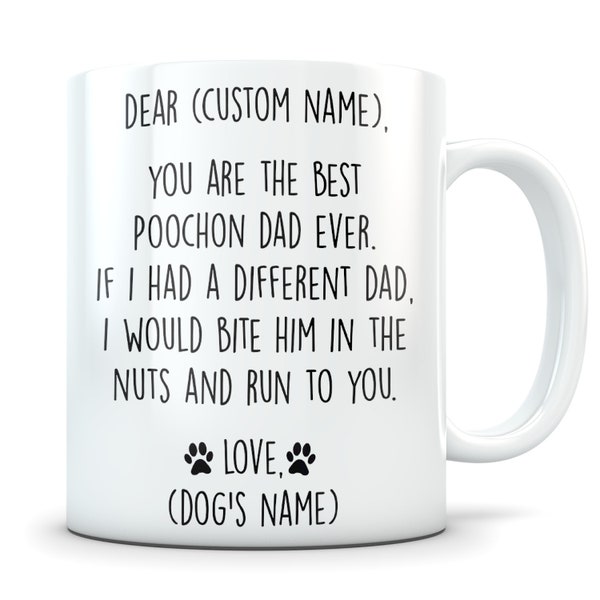 Poochon gifts for men, poochon dad, poochon gifts, poochon mug, poochon dad mug, poochon lover, poochon, poochon dog, bichon poodle