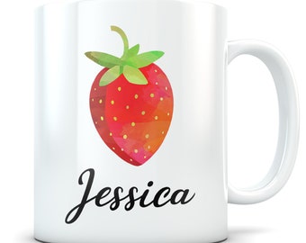 Strawberry gift, strawberry mug, strawberry gift idea, strawberry cup, strawberry lover, strawberry coffee mug, strawberry birthday