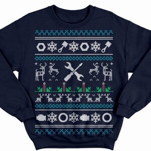 Mechanic Christmas sweatshirt, mechanic shirt, car mechanic shirt, mechanic gift, mechanic sweatshirt, mechanic sweater image 1