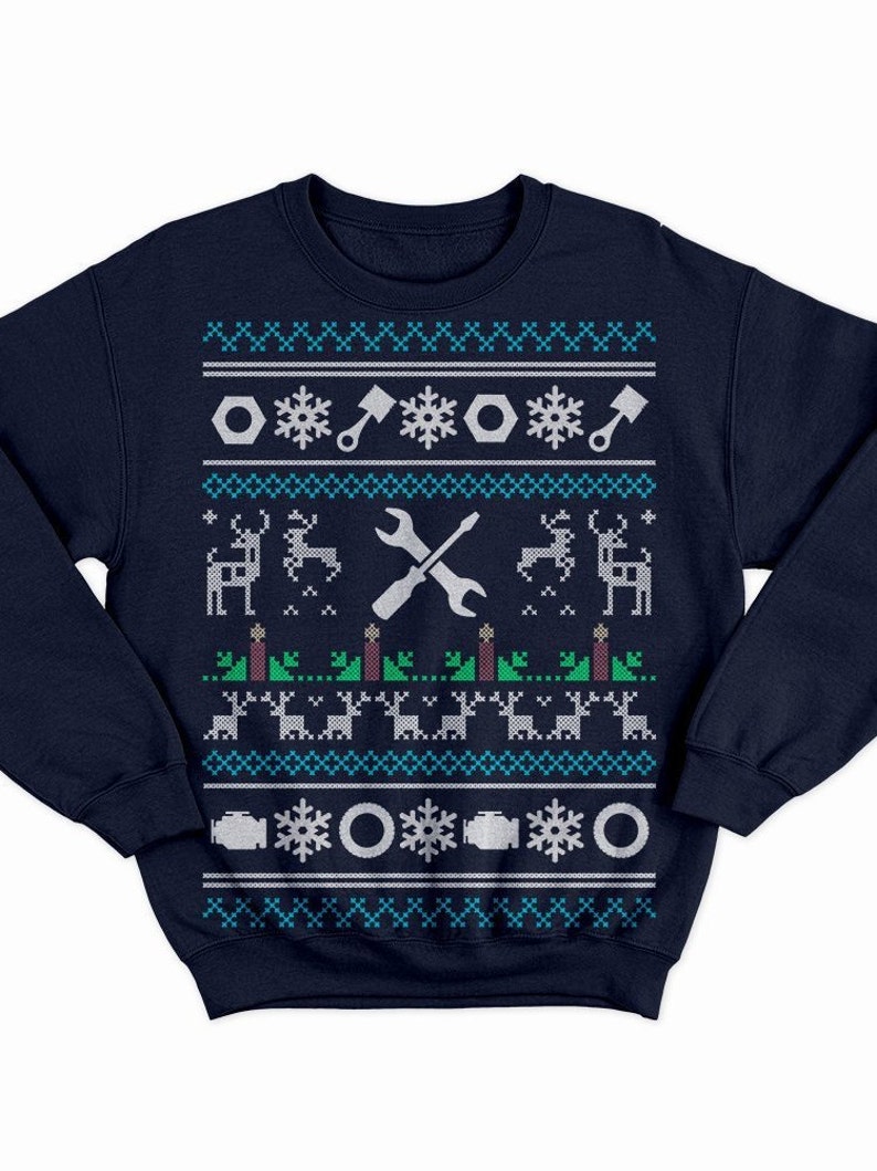 Mechanic Christmas sweatshirt, mechanic shirt, car mechanic shirt, mechanic gift, mechanic sweatshirt, mechanic sweater image 1