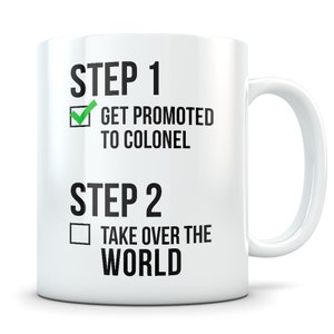 Colonel promotion gift, colonel promotion, promoted colonel, colonel promoted, colonel promotion mug, colonel Gift Idea, funny colonel gift