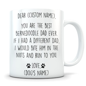 Bernedoodle gifts for men, bernedoodle dad, bernedoodle gifts, bernedoodle mug, bernedoodle dad mug, bernedoodle lover, bernedoodle