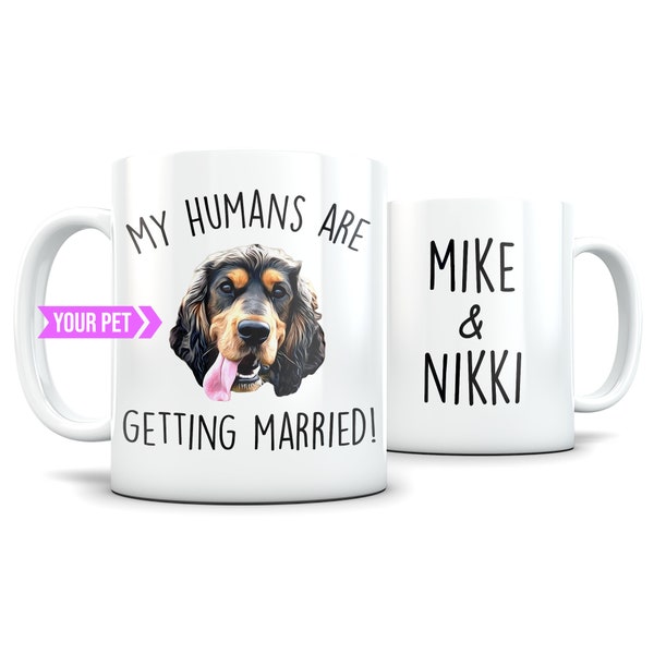 Dog engagement gift, dog engagement mug, pet engagement gift, dog wedding gift, pet engagement, dog engagement, engagement gift