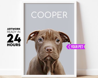 Pitbull gift, pitbull mom, pitbull dad, pitbull memorial, personalized pitbull, pitbull print, pitbull keepsake, custom pitbull, pittie gift