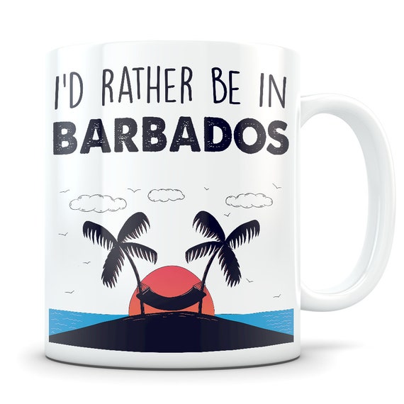Christmas Barbados Barbadian Flag Tea Cup Mug Coffee Gift Birthday