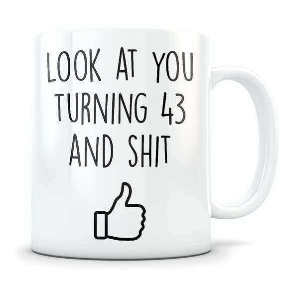 43o Compleanno Regalo Per Donne E Uomini 43a Tazza Di Etsy