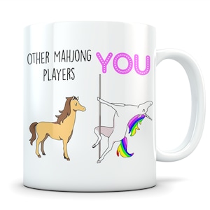 Mahjong gift for women, mahjong mug, mahjong gift, mahjong lover, mahjong player, mahjong coffee mug, mah-jongg gift, mah-jongg mug