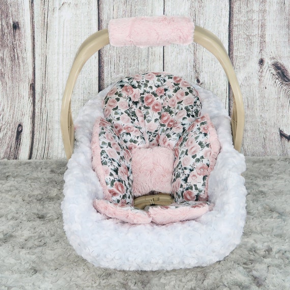 Baby Car Seat Headrest Sweet Roses Baby Head Support Etsy
