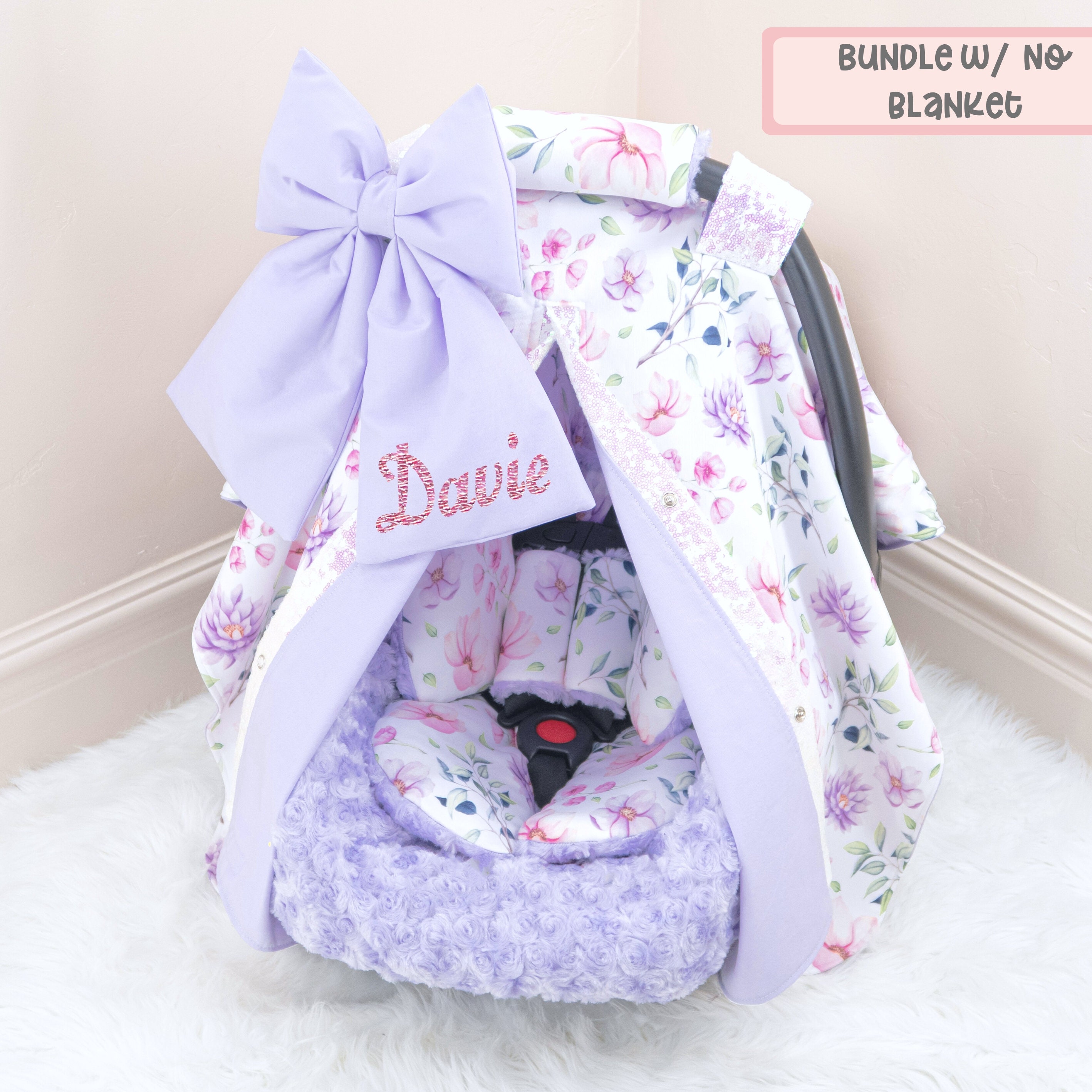 Pink carseat canopy top