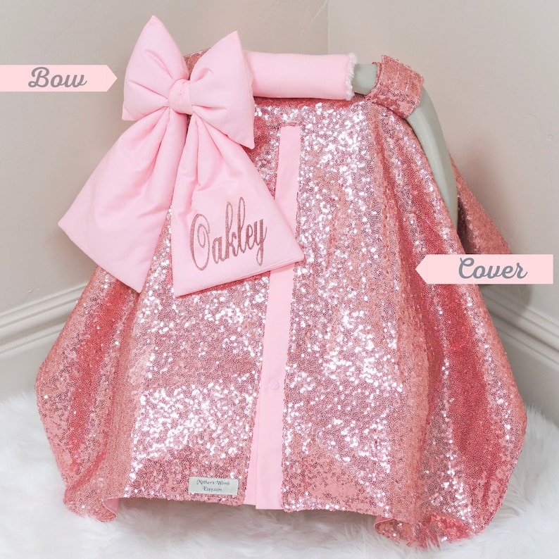 Pink Sparkle Baby Girl Car Seat Accessories Pink Sparkle Etsy