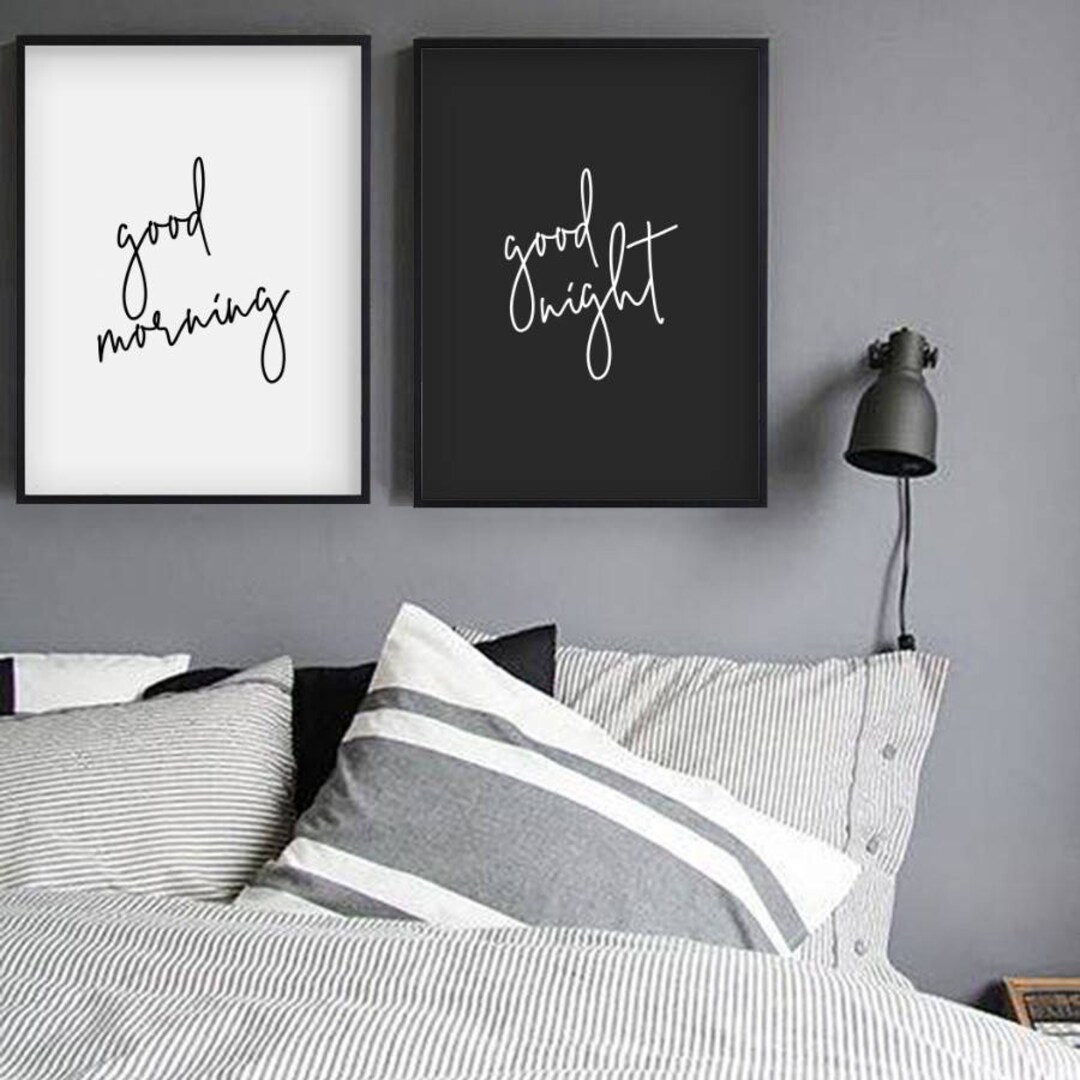 Good Morning Good Night Set of 2 Prints - Etsy