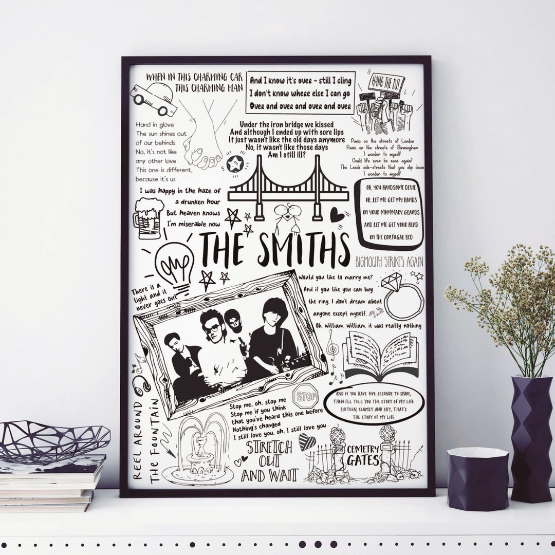 The Smiths Lyric Album Sketch Print Framed Or Unframed Etsy