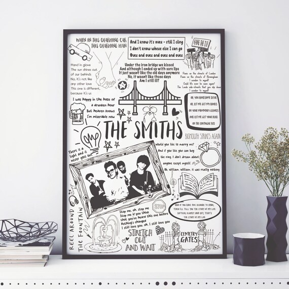 The Smiths Lyric Album Sketch Print Framed Or Unframed Etsy