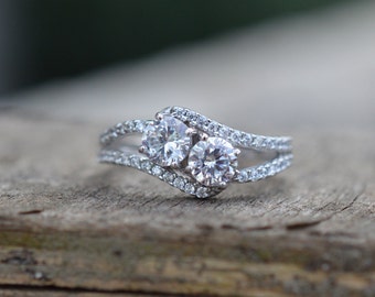 Two stone ring | Etsy