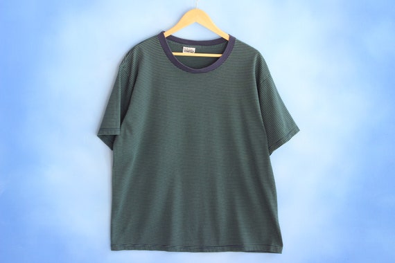 vtg 1990s THIN STRIPE TEE \\ basic editions brand