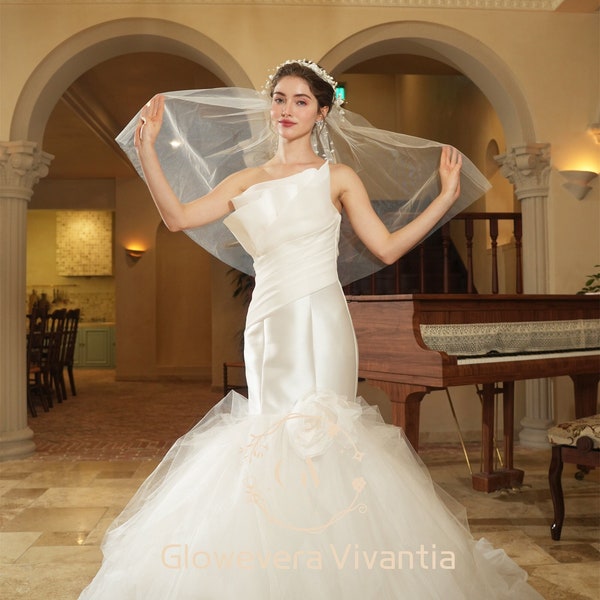 Mermaid Wedding Dress, New Style Designed Bridal Gown, Light Wedding Gown, Tube Top Bridal Dress, Satin Wedding Gown, Photo Shoot Dress