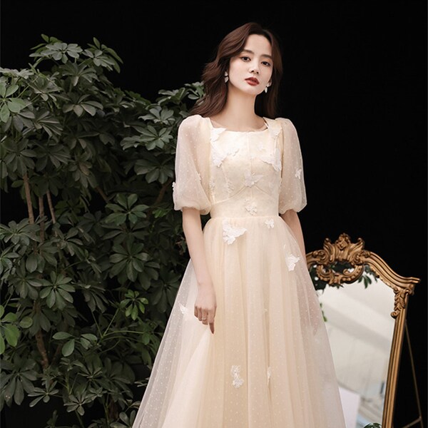 Butterfly Sleeve Gown Etsy