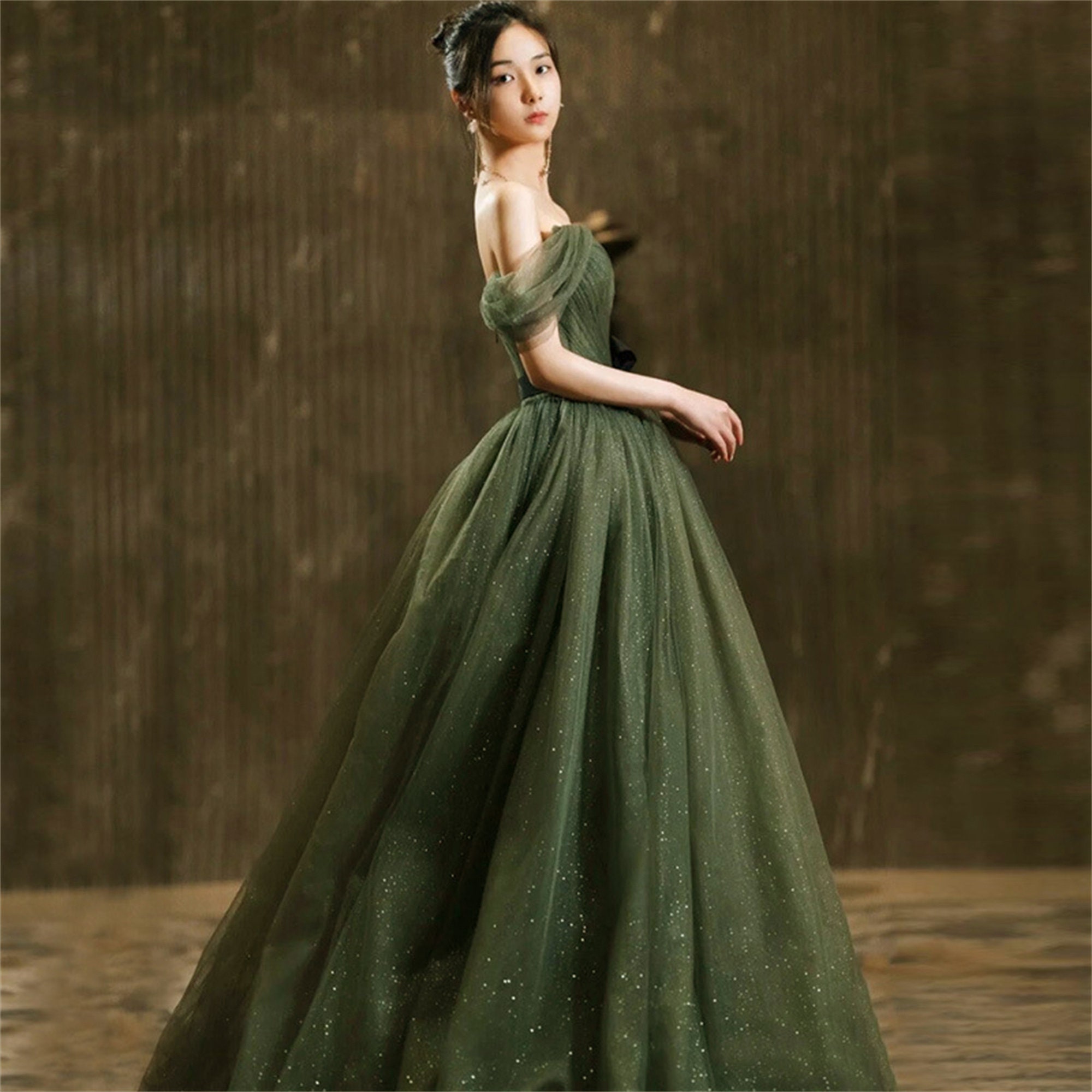 Olive Green Fairy Prom Dress 2023 New Birthday Party Ball Gown - Etsy