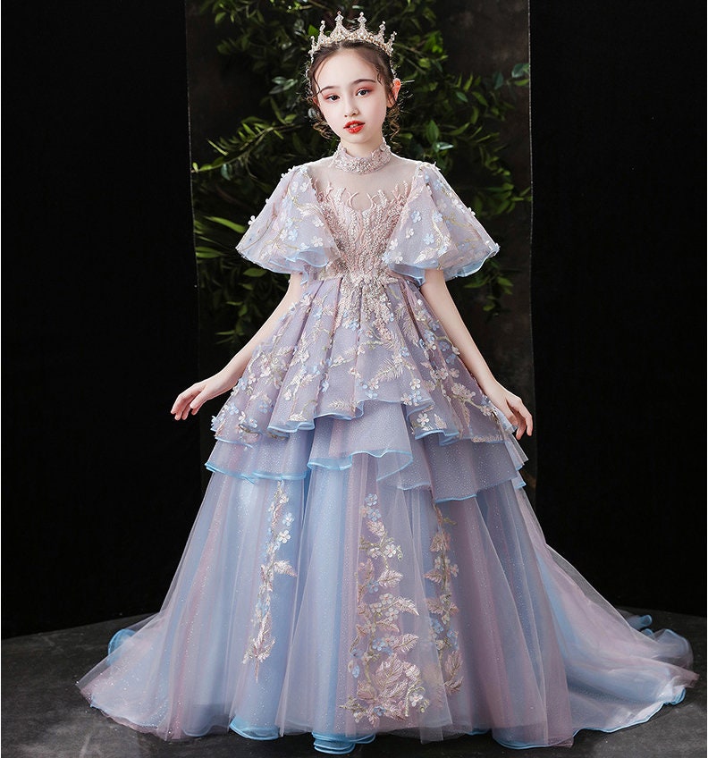 Fairy Purple 3D Flower Girls' Dress Childrens' Prom - Etsy