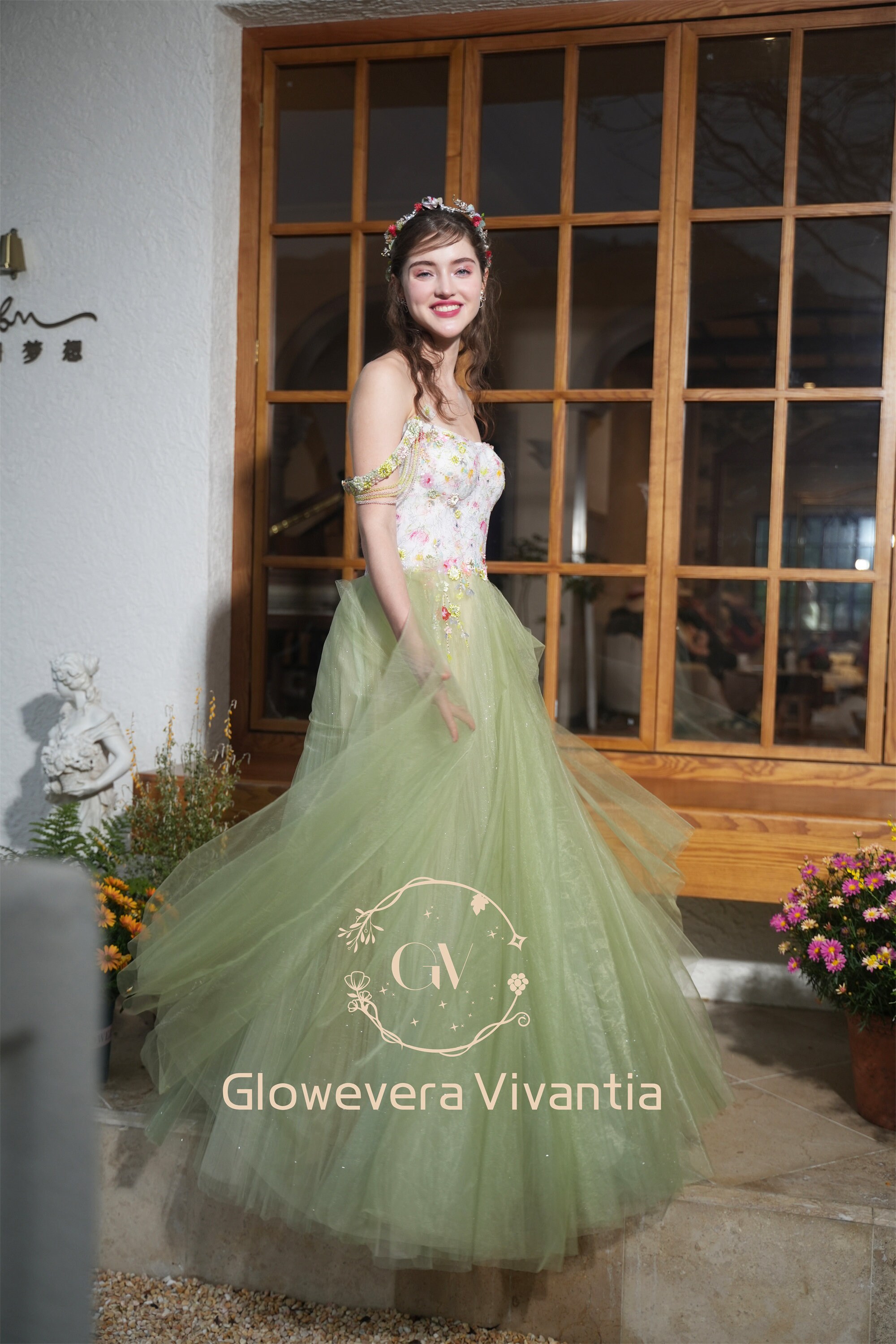 Eva Dress Emerald Cheetah