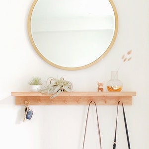 Hallway shelf - Wall mount coat rack, Shelf storage, Entryway shelf, Coat hanger, Coat hooks, Floating shelf, Hat rack, Entryway