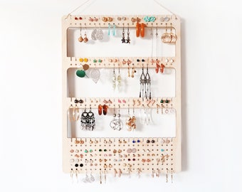 Wall Earring Holder (All-In-One) - Large Earring Holder, Gift for Her, Earring Storage, Earring Organiser, Earring Display