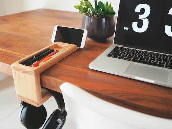 Mens Gift, Wooden Desk Organizer, Office Organizer, Desk