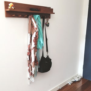 Coat Rack Entryway Organiser with mail holder Entryway Organization, Wall Mount Coat Rack With Shelf, Mail Organizer, Housewarming gift image 4