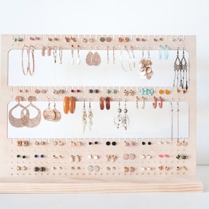 Earring Display Stand (All-In-One) - Wooden Earring Holder, Jewellery Stand,  Jewellery Display, Earring Organiser, Jewellery Organiser