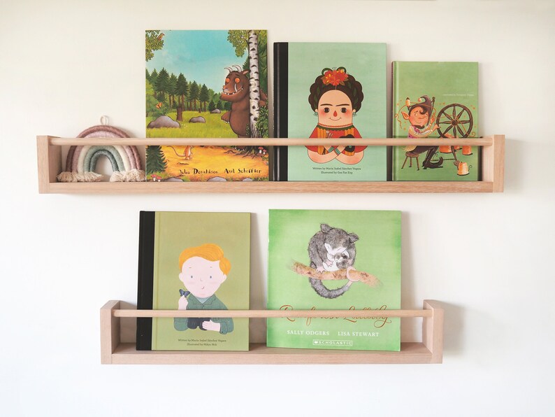 Oak Nursery Bookshelf Oak Bookshelves Nursery Shelf Kids Etsy