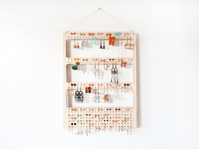 Wall Earring Holder All-In-One Large Earring Holder, Gift for Her, Earring Storage, Earring Organiser, Earring Display Large