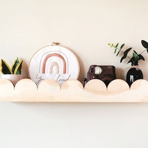 Picture Ledge Shelf (Arch shelf) - Scallop Shelf, Display Ledge, Picture shelf, Photo Ledge, Floating Ledge shelf, Mother's Day gift