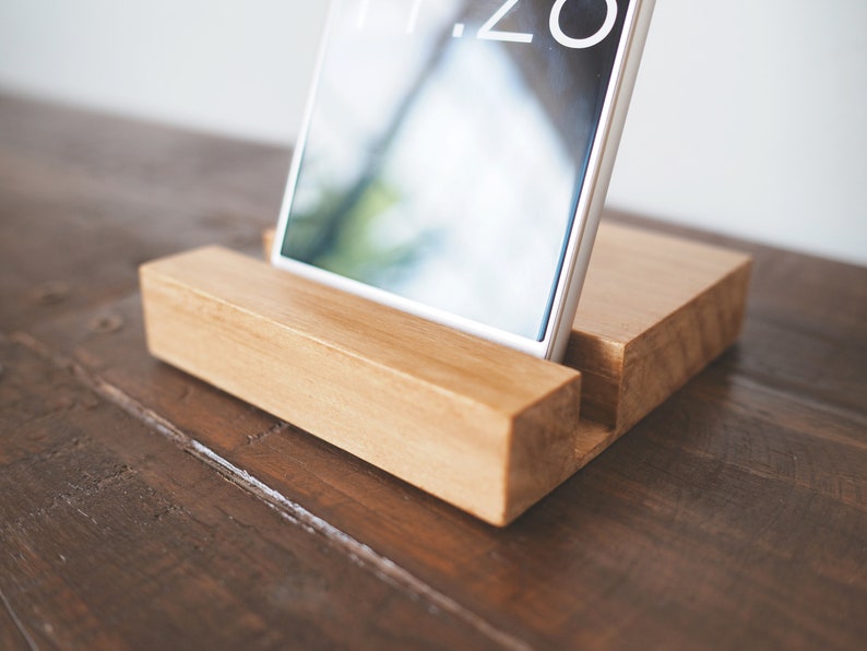 raw Pine wood Phone stand - Work from home phone stand Ipad stand Phone holder Wooden phone stand Tablet stand Phone dock