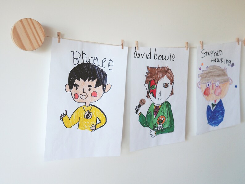 Kids art display hangers art work hanger Children's Etsy