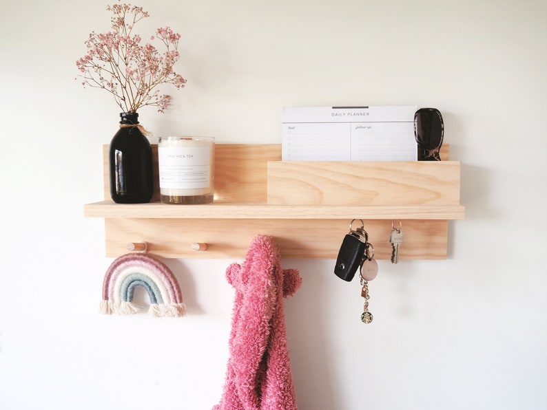 Entryway Organiser All In One Coat Rack Wall Mount Etsy