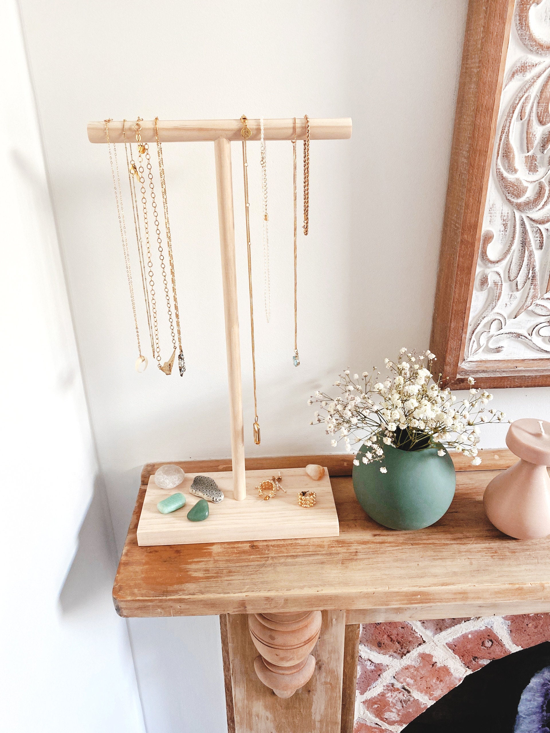 Necklace Holder Stand Necklace Stand Necklace Display Long Etsy