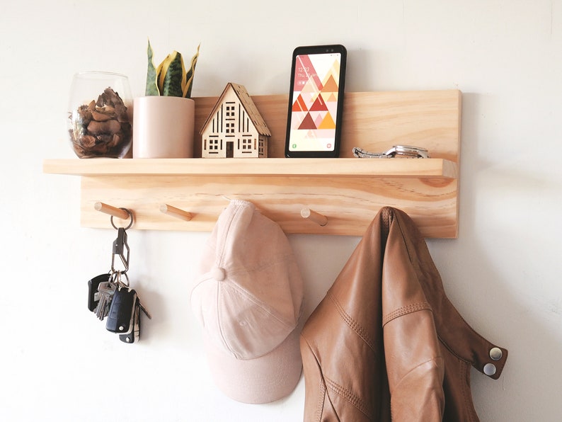 Coat Rack Shelf no Mail Holder Coat Rack Wall Mount Etsy